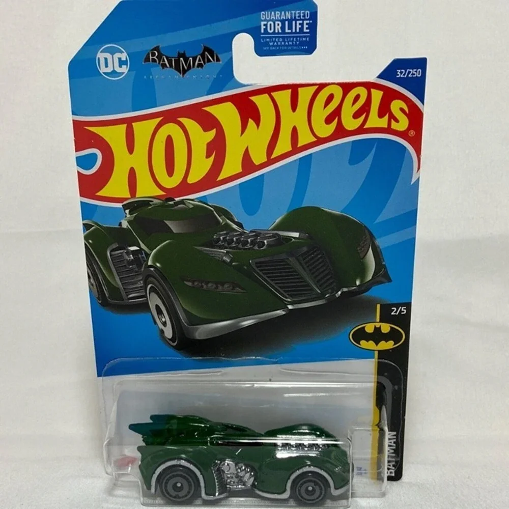Hot Wheels Batman DC‎ Arkham Asylum Batmobile 32/250 Batman 2/5 Green NIP 2022